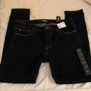 Express mid rise skinny stretch jeans